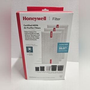 Honeywell Certified HEPA Air Purifier Filters - White with Red Accents